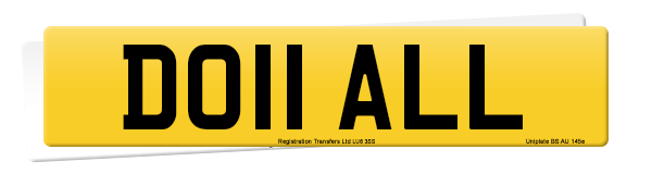 Registration number DO11 ALL